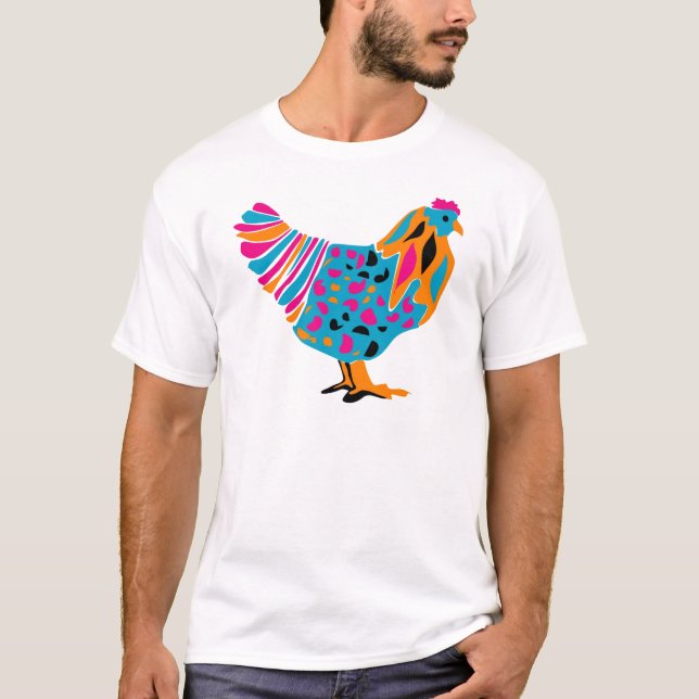 Funky Bright Chicken T-Shirt (Front)