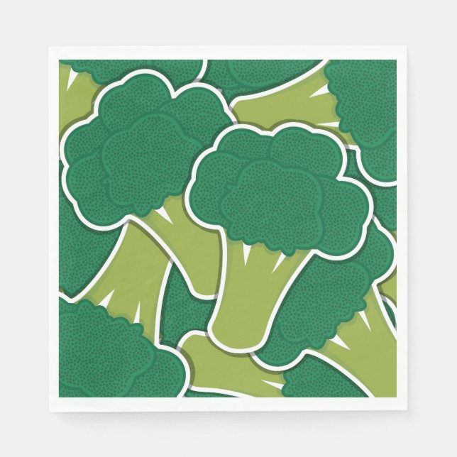 Funky broccoli napkin (Front)