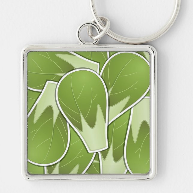 Funky brussel sprout key ring (Front)