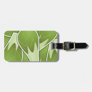 Funky brussel sprout luggage tag