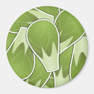 Funky brussel sprout magnet