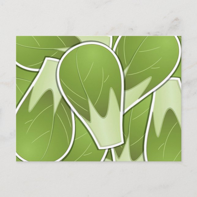 Funky brussel sprout postcard (Front)