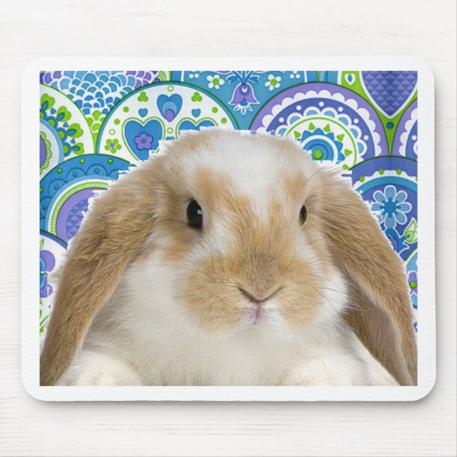 Funky Bunny Mouse Pad (Front)