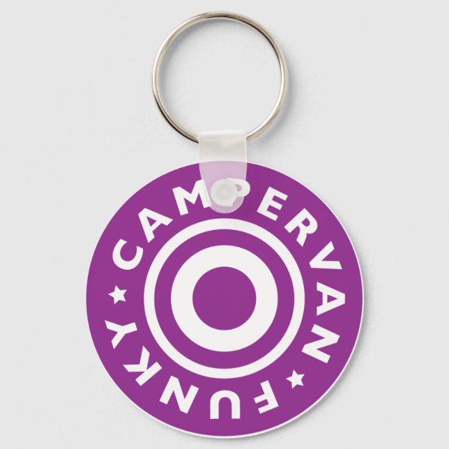 Funky Campervan Key Ring (Front)