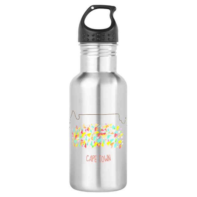 Funky Cape Town Table Mountain Colourful 710 Ml Water Bottle (Front)