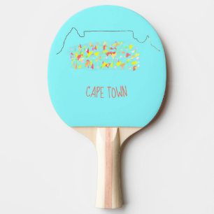 Funky Cape Town Table Mountain Colourful Ping Pong Paddle