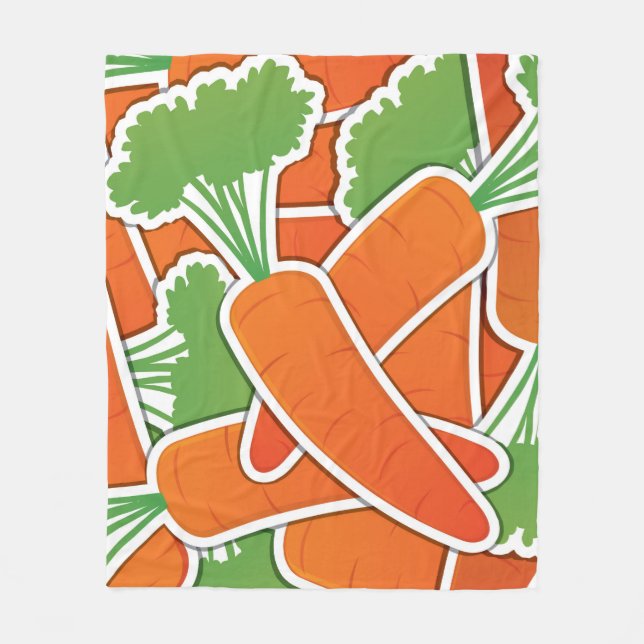 Funky carrot fleece blanket (Front)