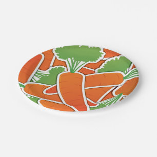 Funky carrots! paper plate