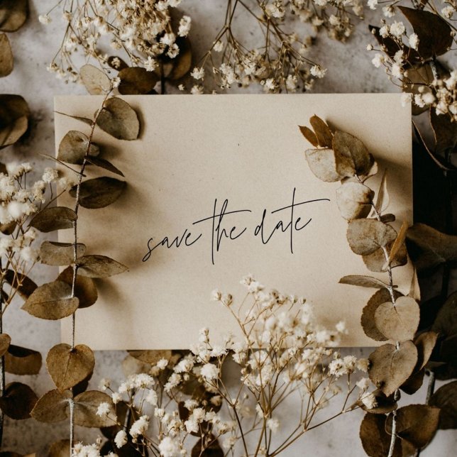 Funky Casual | Black on White Save The Date | Envelope (Creator Uploaded)