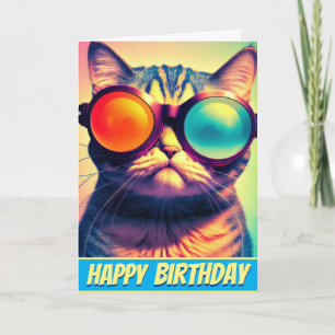 Funky Cat's Psychedelic Acid Dream World Card