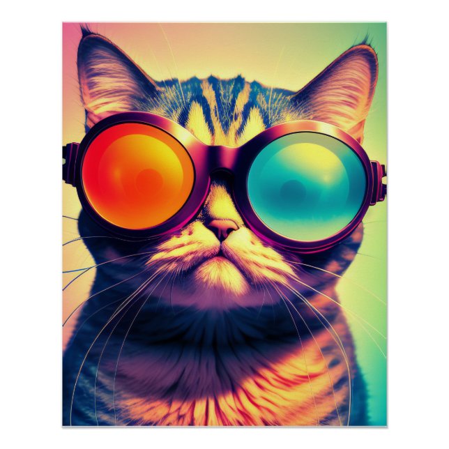 Funky Cat's Psychedelic Acid Dream World Poster (Front)