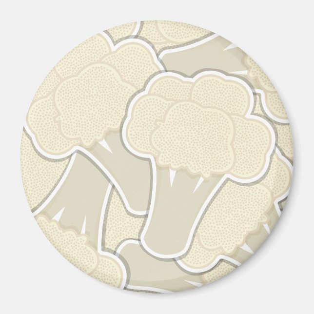 Funky cauliflower magnet (Front)