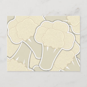 Funky cauliflower postcard