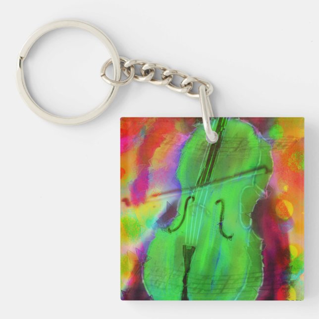 Funky Cello Key Chain (Front)