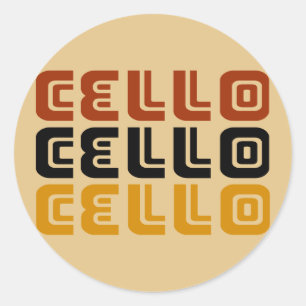 Funky Cello Trio Gift Classic Round Sticker