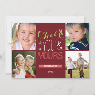 Funky Cheers Holiday Photo Cards