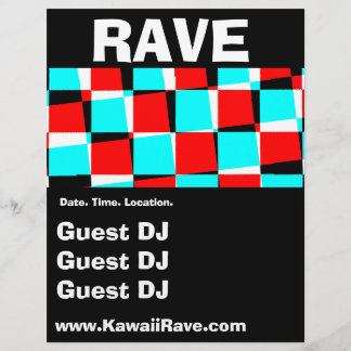 Funky Chequerboard Custom Rave Flyers