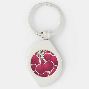 Funky cherry key ring