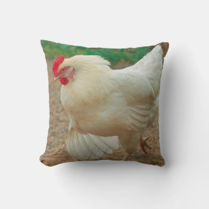 Funky Chicken Hen Hy-Line Silver Brown Cushion