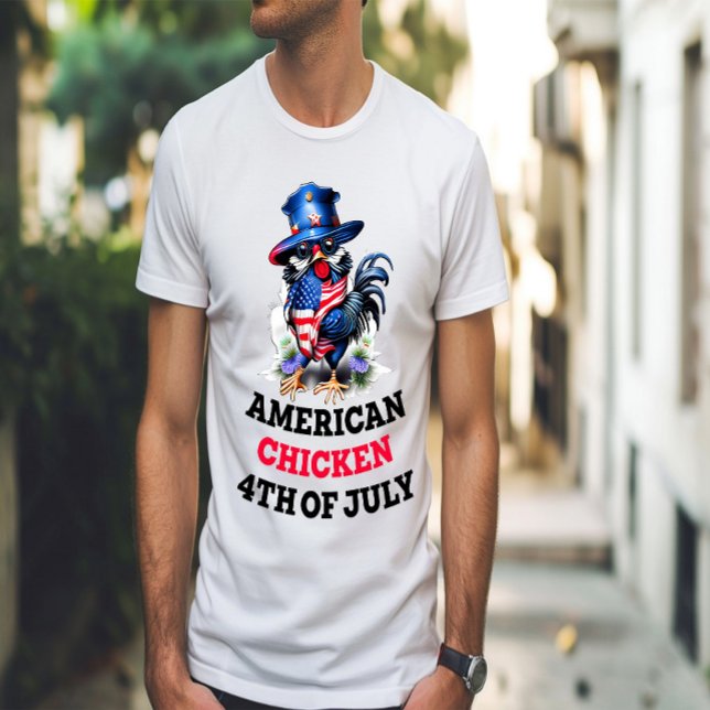 Funky Chicken in Stylish Hat T-Shirt (Creator Uploaded)