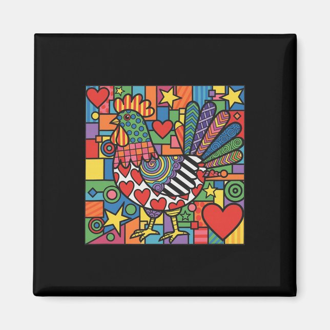 Funky Chicken  Magnet (Front)