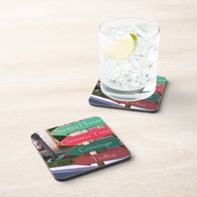 Funky Christmas Cork Coaster! Coaster (Right Side)