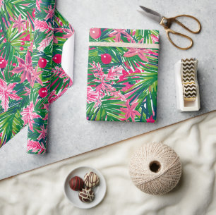 Funky Christmas Foliage Wrapping Paper