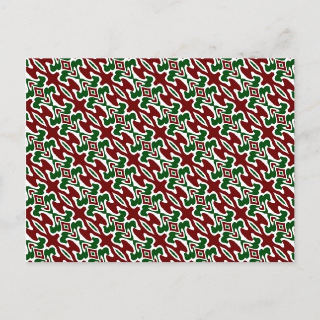 Funky Christmas Pattern 2 Postcard (Front)