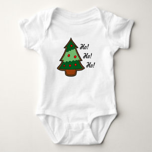 Funky Christmas Tree Ho Ho Ho Baby Bodysuit