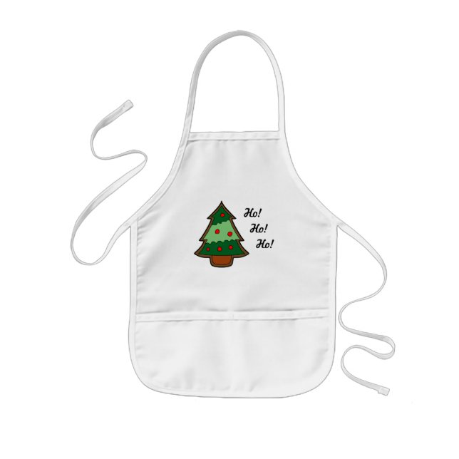 Funky Christmas Tree Kids Apron (Front)