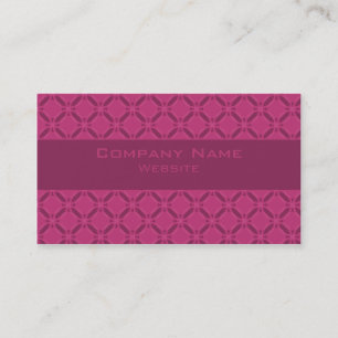 Funky Circle Business Card, Pink Card