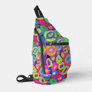 Funky Circles Bright and Colourful Cute Sling Bag