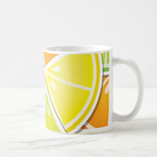 Funky citrus wedges coffee mug