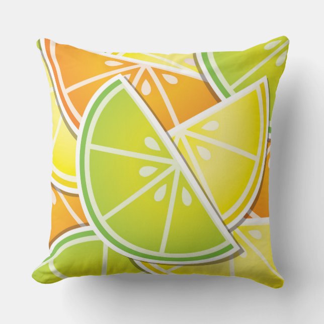 Funky citrus wedges cushion (Front)