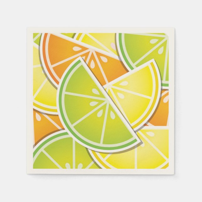 Funky citrus wedges napkin (Front)