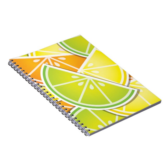 Funky citrus wedges notebook (Right Side)