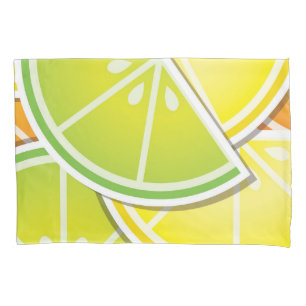 Funky citrus wedges pillowcase
