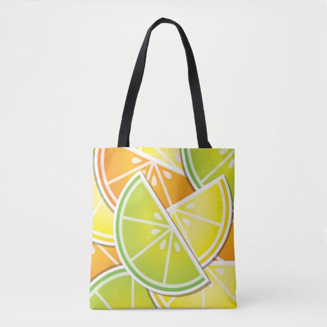 Funky citrus wedges tote bag (Front)