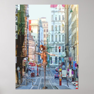 Funky City Life Poster