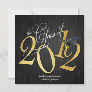 Funky Class of 2012 Invites (silver / gold)