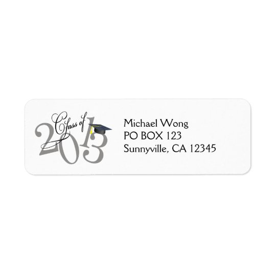 Funky Class of 2013 Address labels