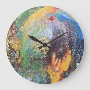 Funky clock . Original art work .