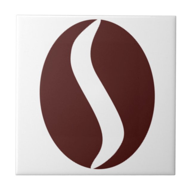 Funky Coffee Bean Ceramic Tile (Front)