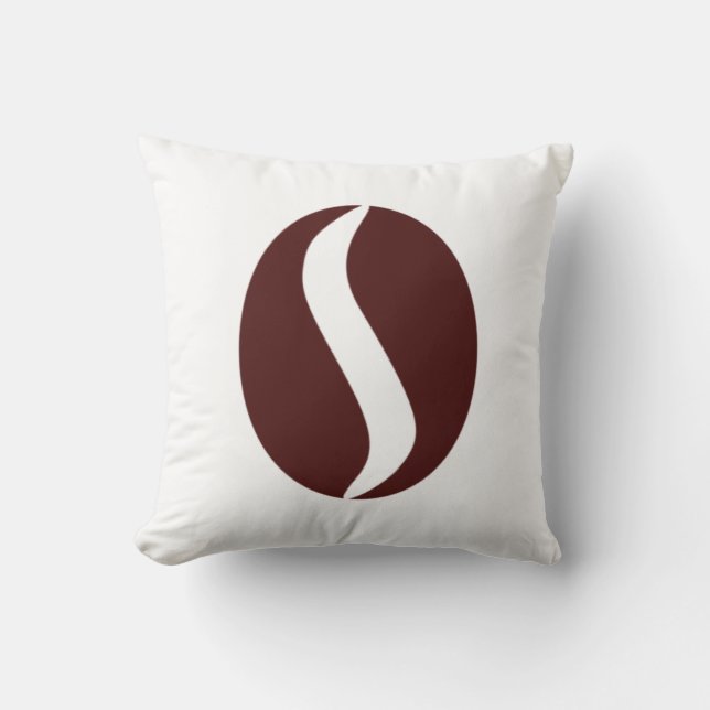 Funky Coffee Bean Minimalism Cushion Throw Pillow (Front)