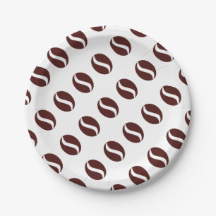 Funky Coffee Bean Paper Plate