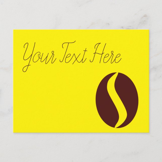 Funky Coffee Bean Postcard (Front)