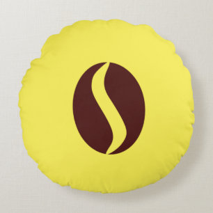 Funky Coffee Bean Round Cushion