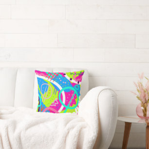 Funky Colorful Pop Art Cushion