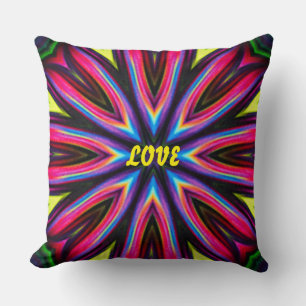 Funky Colorful Retro style  Cushion