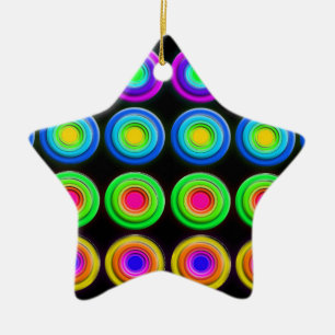 Funky Colourful 3D Circles Ceramic Tree Decoration